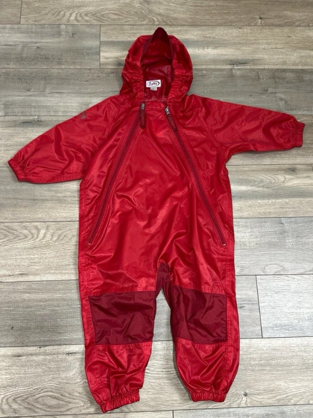 Tuffo Muddy Buddy Kids 3T Red Hooded Waterproof Rain Suit